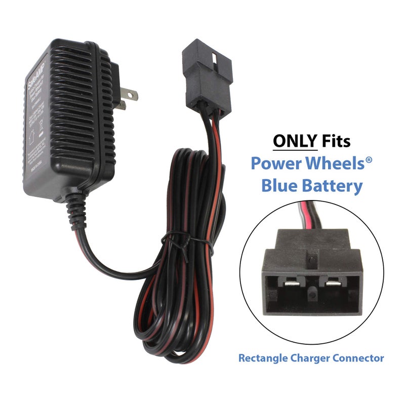 SafeAMP Replacement 6-Volt UL Listed Charger for Fisher-Price Power Wheels Toddler Blue Battery Models 00801-1230 - 00801-1457 - 00801-1868 - 00801-1900 - 00801-0336 - Image 2